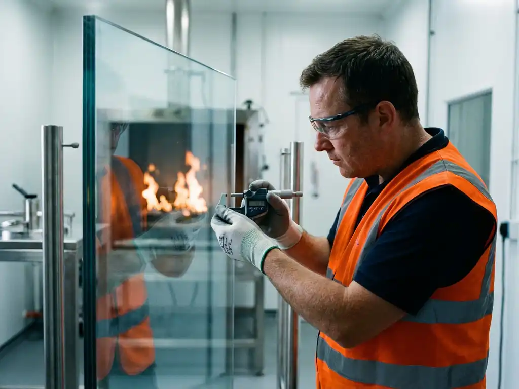 Welke kwaliteitscontroles zijn nodig bij brandwerend glas?