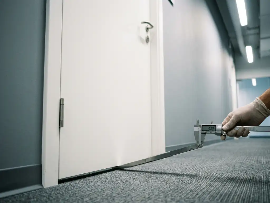 Hoeveel ruimte mag er onder een brandwerende deur zitten?