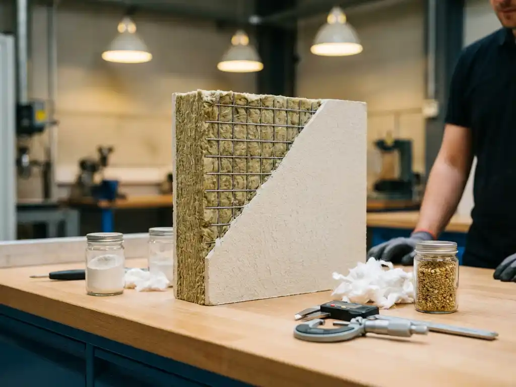 Welke materialen worden gebruikt bij de productie van brandwerende platen?