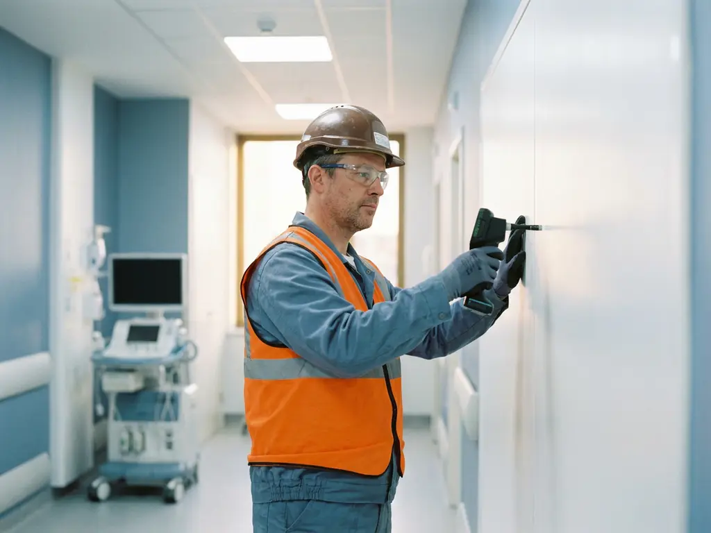 Welke onderhoudseisen gelden er voor brandwerende platen in zorginstellingen?