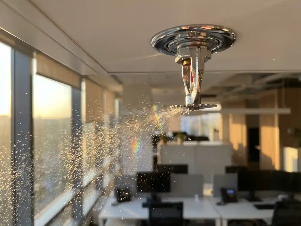Hoe werkt een sprinklerinstallatie bij brand?