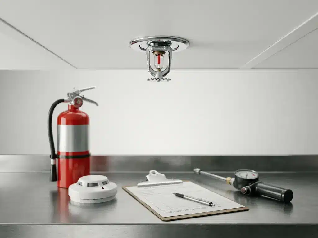 Hoe vaak wordt een sprinklerinstallatie gekeurd in vergelijking met andere blusmiddelen?
